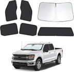 6pcs Car Window Shades for Ford F150 4Door 2021 2022 2023 2024 2025, Full Car Window Covers for Privacy, Sunshades for F150 Front Rear Windshield Side Windows to Block UV and Protect Privacy