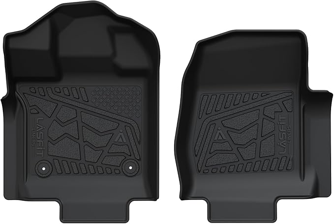 LASFIT Floor Mats for 2015-2026 Ford F-150 Regular Cab Bucket-Seat Carpet Floor, Ford F150 Standard Cab All Weather Portector TPE Waterproof Truck Liners-1st Row Black