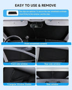 6pcs Windshield Sun Shades for Ford F150 2015-2020，Accessories, Reflective Thicken Full Car Window Covers Sunshade for Windshield Side Rear, UV Block and Blackout Privacy for Camping Napping