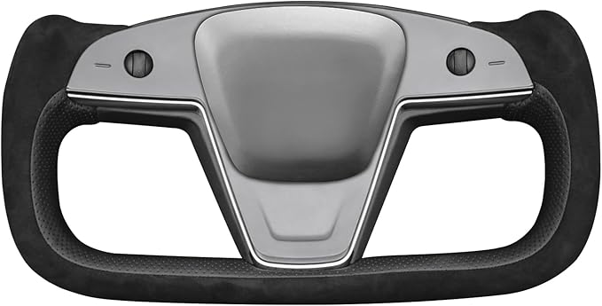 MEWANT Hand Stitched Tesla Model S Yoke Steering Wheel Cover Wrap for Tesla Model S 2021-2023 / Model X 2021-2023 Tesla Yoke Steering Wheel Accessories(3D Style)
