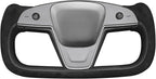 MEWANT Hand Stitched Tesla Model S Yoke Steering Wheel Cover Wrap for Tesla Model S 2021-2023 / Model X 2021-2023 Tesla Yoke Steering Wheel Accessories(3D Style)