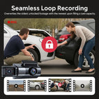 Dash Cam Front and Rear, 1080P Dual Dash Camera, WiFi & App Control, IR Night Vision, 170° Wide Angle, G-Sensor, Parking Mode