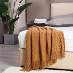 CREVENT Home Farmhouse Decor Rustic Couch Sofa Chair Bed Throw Blanket, Soft Warm Light Weight for Travelling in Spring Summe