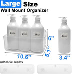 Diesisa Acrylic Wall Mount Organizer - 5.1" D x 10.9" W x 6" H, Large Size Adhesive Wall Self - Shower Caddies Organizer - Ba