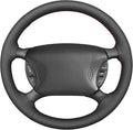MEWANT Hand Stitch Leather Steering Wheel Cover Wrap for Ford Mustang 1994-2004 Steering Wheel Accessories for Ford