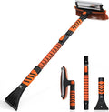 1PZ KD3-KV4 Snow Brush and Ice Scraper 3 in 1 Sturdy Snow Brush with Squeegee Windshield with Foam Grip and 360° Pivoting Brush Head Light Weight Anti-Freeze Extreme Durability for Car Truck SUV
