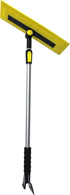 Emsco Group 1719-1AZ Bigfoot 52" Telescoping Snowbroom with 16" Swiveling Foam Blade Dual-Head Ice Scraper, Assorted