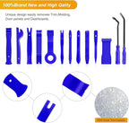 GOOACC 13PCS Nylon Trim Removal Tool Set for Bumper Fastener Rivet Clips Car Clip Panel Audio Video Dashboard Dismantle Blue