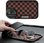 Multifunctional Car Anti-Slip Dashboard Mat with 360° Rotating Phone Holder & Hidden Parking Number Plate, Universal Anti Sli