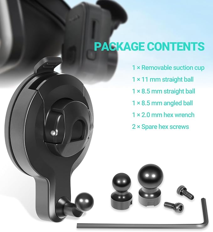Universal Dash Cam Suction Cup Mount for Garmin Dash Cam 47/57/67W, Mini Series, Tandem, X-Series & Speak Series, 010-12530-25