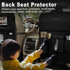 Car Seat Organizers,Multi-functional Back Seat Protectors, Storage Pouches, and Tray Holders (for Cars, Kids, Seat Back and Rear Seats) (Plain Black, 1 Pcs)