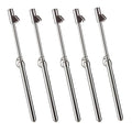 CZC AUTO Tire Pressure Gauge, Straight-on Foot Dual Head Chucks Auto Service Gage, Heavy Duty Air Gauge 10-150PSI 100-1000KPa for Car Truck RV Van (5 Packs, Silver)