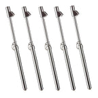 CZC AUTO Tire Pressure Gauge, Straight-on Foot Dual Head Chucks Auto Service Gage, Heavy Duty Air Gauge 10-150PSI 100-1000KPa for Car Truck RV Van (5 Packs, Silver)