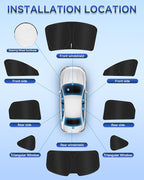 8PCS Window Shades for Mazda CX-5 2017-2025 Accessories – Full Coverage Sun Shade for Side Windows, Rear Triangular & Windshield – UV Protection & Privacy for Camping, Napping, Relaxing