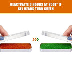 6 Pack 40 Gram Silica Gel Canister Dehumidifier Desiccant Orange to Green Reusable Indicating Desiccant Moisture Absorber