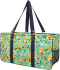 NGIL Extra Large Utility Tote Reusable Grocery Bag Oversized Collapsible for Groceries, Storage, Picnic, Beach (Spring Cow)