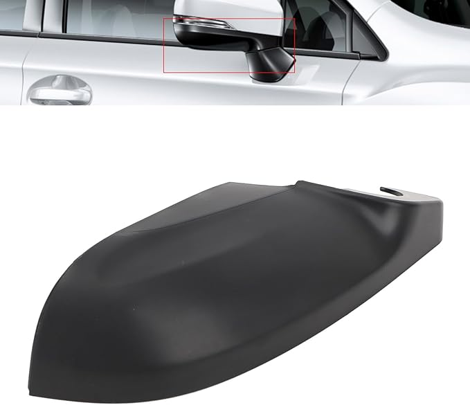 Black Shockproof Lower Mirror Cover Cap, Rearview Mirror Lower Trim Covers Replacement for Subaru Impreza Legacy Outback Ascent (Left: 91054FL20A)