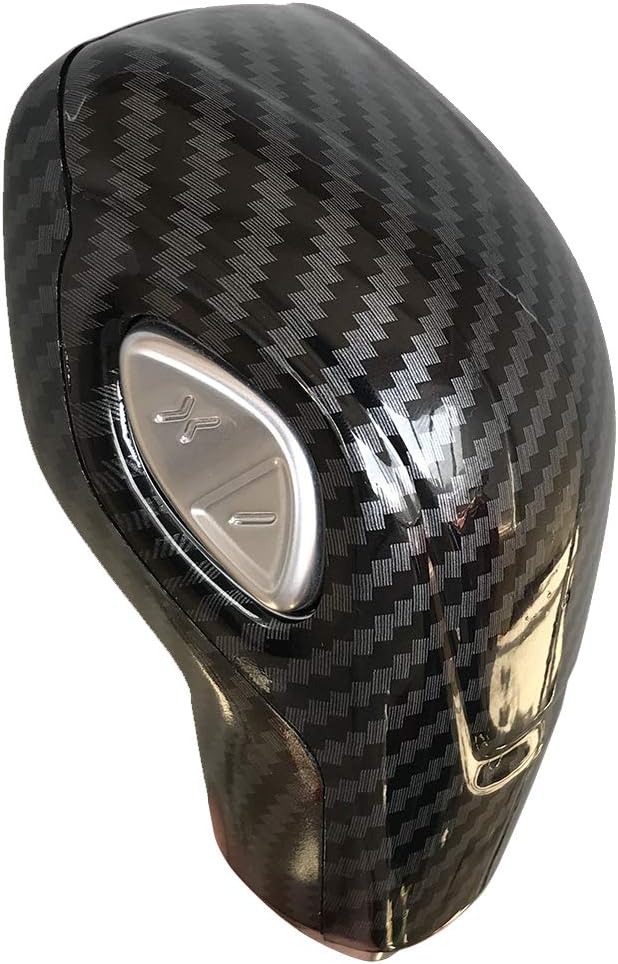 ruihe Car Gear Shift Knob Cover Carbon Fiber Color Sticker Trim Fit for Ford Focus Fiesta Fusion Escape C-Max Transit-150 Tra