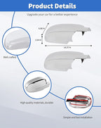 Rearview Mirror Fully Caps Covers Compatible with 2007-2014 Chevy Silverado GMC Sierra Avalanche Tahoe Suburban Yukon Escalade ESV Left Right Side View Upper Mirror Cover Caps, Chrome