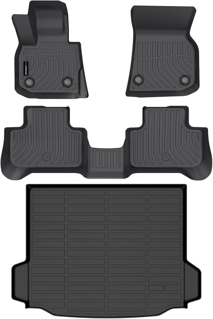 Auxko All Weather Floor Mats Cargo Mat Fit for BMW X3 2018-2024 TPE Liners Accessories for BMW X3 30i M40i X3M Car Mats (Not for X3 30e) Black