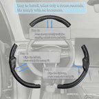 Carbon Fiber Steering Wheel Cover for Tesla Model 3 2017-2023 & Model Y 2020-2024, Anti-Slip Wear-Resistant High Temperature Resistant (Matte Black)