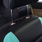 Universal Deluxe Pu Luxury Vinyl Faux Leather Car Seat Covers Full Set, Airbag Compatible, Breathable, Fit for Cars, Trucks, 