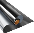 KESPEN Window Film One Way Daytime Privacy Static Cling Heat Control Glass Window Tint Mirror House Film, Black-Silver, 35.4 Inch X 19.7 Feet