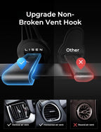 LISEN for MagSafe Car Mount Fits iPhone 17 Pro Max Air 16 15 14 13 Mag Safe Case, Magnetic Phone Holder for Car [24 Super Magnets] Car Vent Phone Mount for Mag Safe Phone Holder Car Accessories