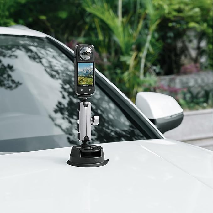 Suptig Suction Cup Mount, Car Camera Mount for Phone, Gopro, Canon, Nikon, Sony, Digital Cam, DJI Action 5 Pro, Insta360 X5/X4/X3, Insta360 Ace Pro, Suction Cup Camera Mount