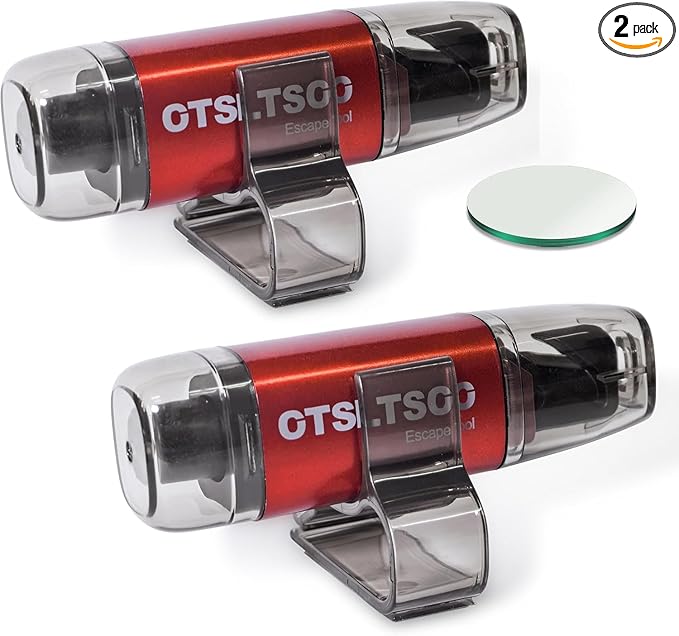 Window Breaker Seatbelt Cutter, Car Safety Hammer Life Escape Tool 2-in-1 Portable, 2 Pack Automotive Emergency Glass Breaker