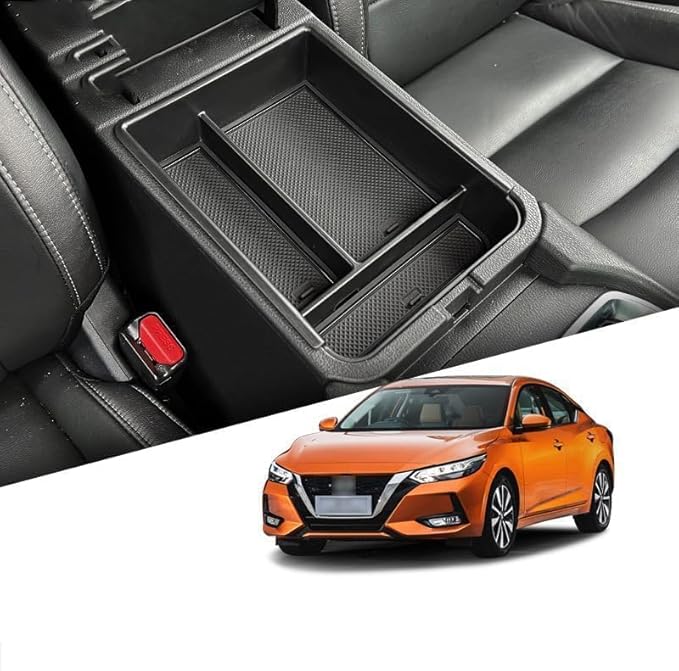 Compatible with Nissan Sentra Center Console Organizer 2020-2025 [2PACK Not Fit S Trim], for 2024 2025 Nissan Sentra SV/SR Center Console Divider 2020-2025 Sentra Center Console Insert Tray