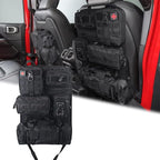 Universal Tactical Seat Back Organizer Vehicle Molle Panel Organizer Storage Bag with 5 Detachable Molle Pouch for All Vehicel Such as Jeep,Truck,SUV, Car, Ford,Chevy etc