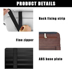 Car Sun Visor Organizer, Soft Leather Surface Eyeglasses Note Card Holder Car Storage Bag, Scratch-Resistant Waterproof Auto Sunshade Organizer Bag, Car Accessories (Brown)