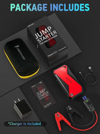 DBPOWER Peak 3000A 18000mAh Portable Car Jump Starter (up to 8.0L Gas, 6.0L Diesel Engine) Battery Booster with Smart