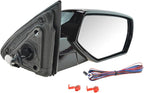 TRQ 2 Piece Driver and Passenger Side Mirror Assembly Set Electric Adjustment Heated Black Upgrade Compatible with 2015-2020 