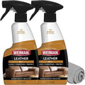 Weiman Leather Cleaner and Conditioner for Furniture - 12 Ounce - 2 Pack - Ultra Violet Protection Help Prevent Cracking or F
