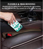 Car Seat Gap Filler,Super Flexible Car Side Seat Gap Filler Car Accessories for Women & Men,Universal CCar Organizer Between Seats for Tightly Filling Seat Gaps(Brown/2PCS)