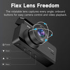 Dash Cam Front and Rear, 2.5K Dual Dash Camera for Cars, Car Camera with 3.16" IPS Screen, 170° Wide Angle, WDR Night Vision,