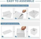 Criusia Drawer Organizer Clothes, 8 Pack Underwear Drawer Organizer, Foldable Closet Organizers and Storage Dresser Drawer Di
