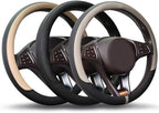 COFIT Breathable Car Steering Wheel Cover 15 inch Auto Universal Leather Wrap Non-Slip Steeringwheel Protector Automotive Int