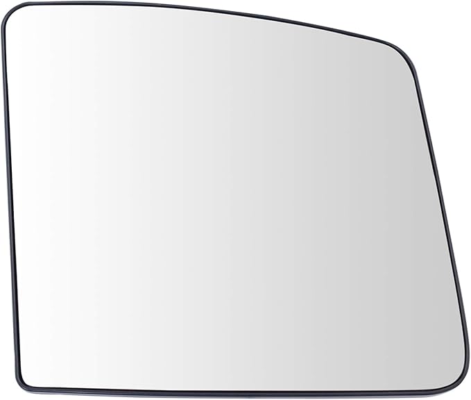 TRQ Driver Side Mirror Glass with Backing Plate For Factory Equipped & Aftermarket Mirrors Compatible with 2012-18 Nissan NV2