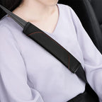 2 Pack Seat Belt Shoulder Pads for Nissan e-NV200 2013-2021, Carbon Fiber Texture Strap Cover Breathable Interior Protection Cushion Accessories Kit,Black