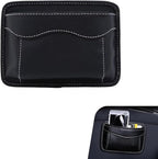 Car Seat Side Pocket Organizer, PU Leather Mini Auto Seat Storage Bag, Pen Phone Holder Tray Pouch Vehicle Seats Gap Filler, Universal Organize for Documents Registration Notepad