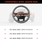 Steering Wheel Cover for Dodge Ram 1500 2500 3500, Fit 15.5-16" Wheels (Gray)
