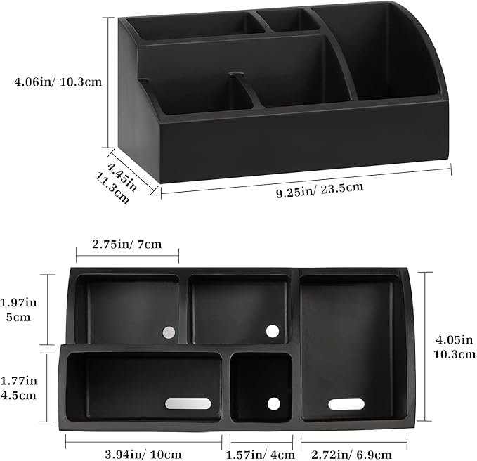 Luxspire Bathroom Counter Organizer, Toothbrush Holder for Bathroom 5 Slot, Large Bathroom Countertop Organizer Storage Marbl