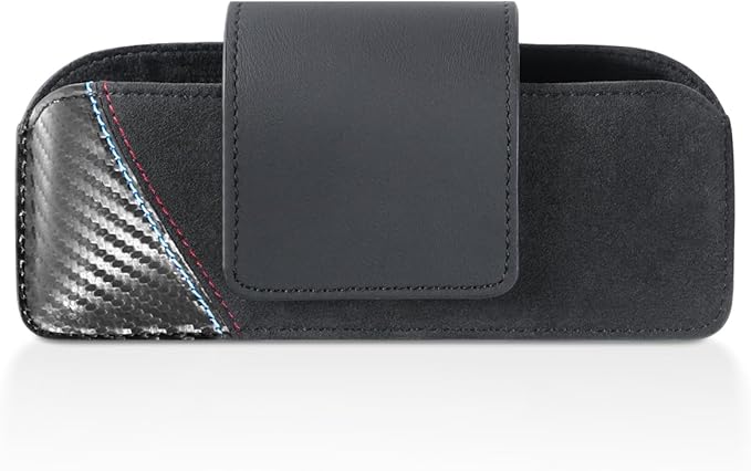 Betterhumz Sunglasses Organizer Box Car Sun Visor Compatible with BMW F20 F22 F23 F30 F34 F32 118i M235i M135i 114d 218i M240i Eyeglasses Holder Storage Case for Alcantara Accessories (carbon leather)