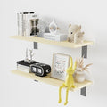 Floating Shelf Board for Wall 5/8" – No Brackets – 24" L x 10" W x 0.6" T Lite Oak Melamine Wood Floating Shelves for Bathroo