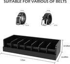 Belt Organizer for Drawer - Bamboo Belt Storage Organizer | Belt Rack for Closet Wall Mount Men Women Tie Sock Bra Scarf Ribb