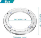 MECCANIXITY Aluminum Lazy Susan 8 Inch Muffler Turntable Ring Bearing Metal Rotating Turntable Bearings Swivel Plate Hardware