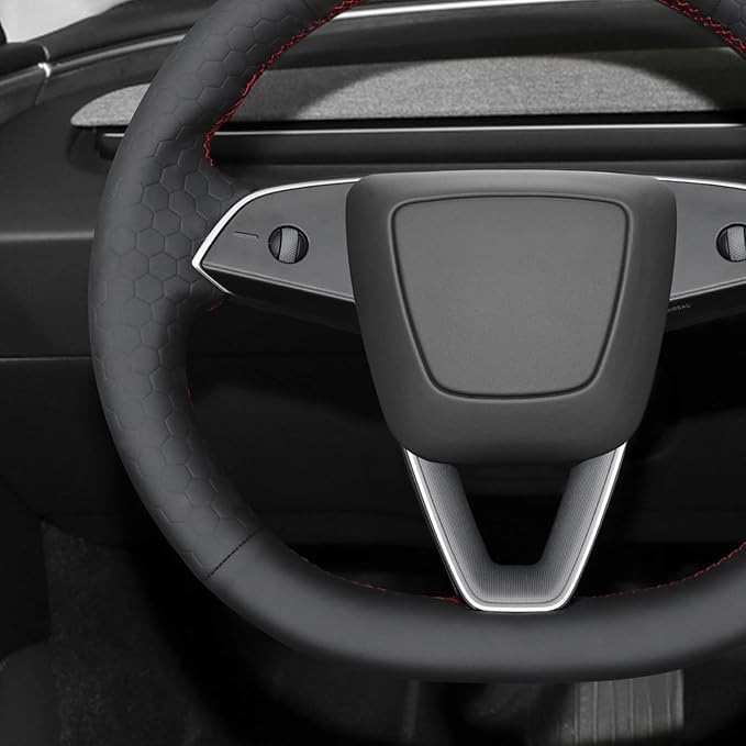 MEWANT Tesla Model 3 Highland/Model Y DIY Stitching Steering Wheel Cover Wrap for Tesla Model 3 Highland 2023-2025/Model Y 2025 Highland for Tesla Model 3/Model Y Accessories